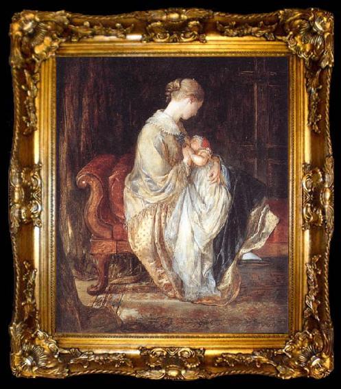 framed  Charles west cope RA The Young Mother, ta009-2